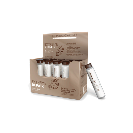 BRASIL CACAU EXTREME REPAIR CACAU DOSE 15ML B10 AMPOULES