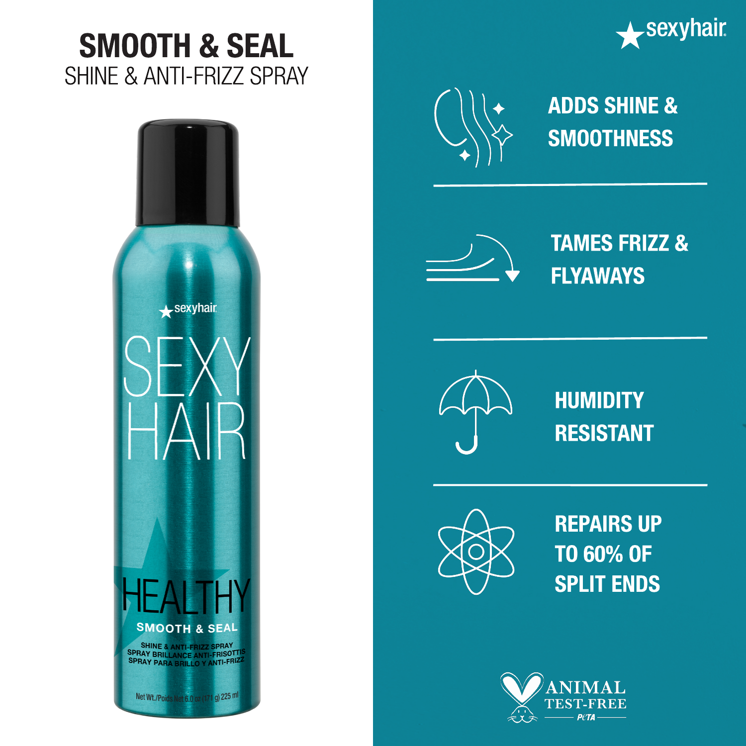 HEALTHY SMOOTH & SEAL Spray Brillance Anti-Frisottis 225 ml